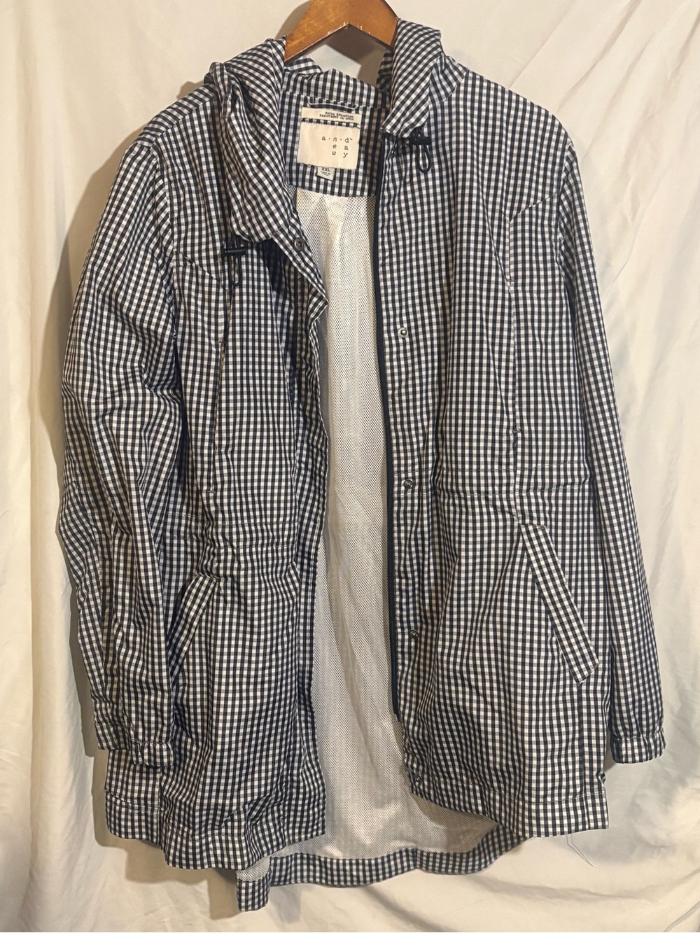 Blue Gingham Hooded Jacket A New Day